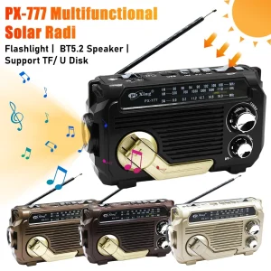 PX-777 Multi-function Hand Crank Emergency Solar Radio