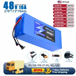 Aleaivy 48V 16Ah Electric Bike Lithium Battery Pack