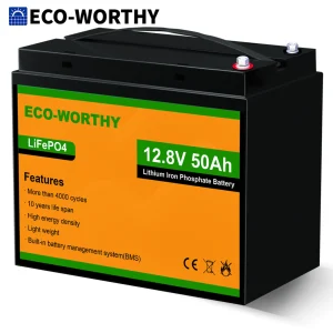 ECO-WORTHY 12V 50Ah Trolling Motor LiFePO4 Lithium Battery
